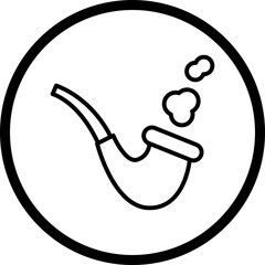Smoking Pipe single vector icon illustration