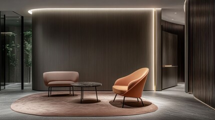 Fototapeta premium Elegant Modern Office Lounge Interior Design