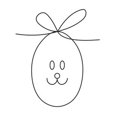 Easter bunny in doodle style in vector. Element for design advertisement mail posts poster print postcard banner