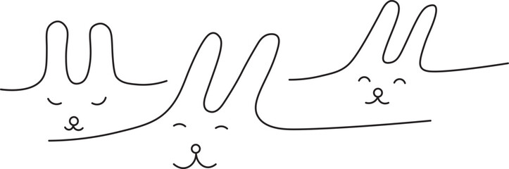 Easter bunny in doodle style in vector. Element for design advertisement mail posts poster print postcard banner