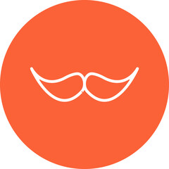 Moustache II single vector icon illustration