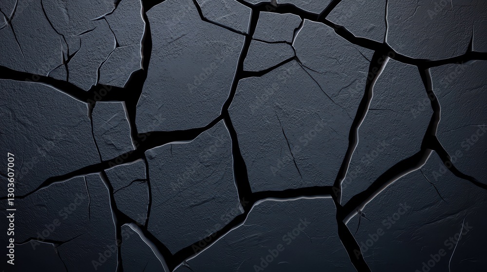 Poster realistic cracked stone surface abstract texture for background and design use