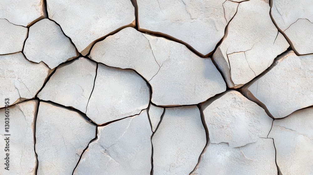 Poster realistic cracked stone surface exhibiting chaotic patterns and textures for background use