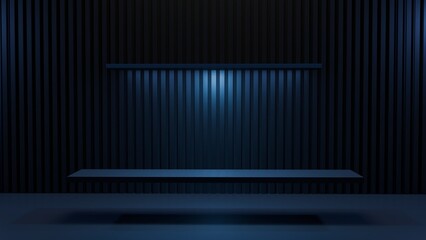 Black Long Rectangular Hanging Platform to Display Your Amazing Products