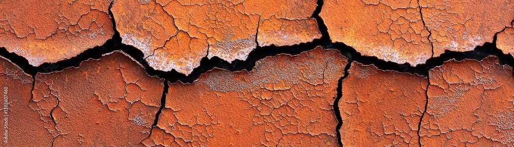Poster detailed close-up of rusty metal surface with corroded patterns creating a chaotic texture