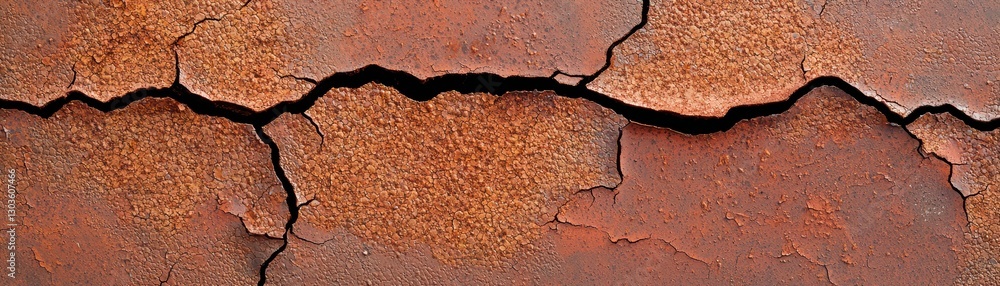 Poster rusty metal surface with corroded patterns and textures reflecting chaos in nature's decay