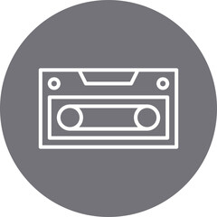 Casette single vector icon illustration