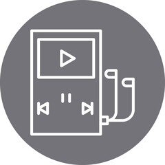 Music Player single vector icon illustration
