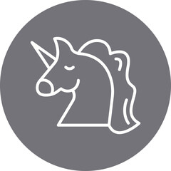 Unicorn single vector icon illustration