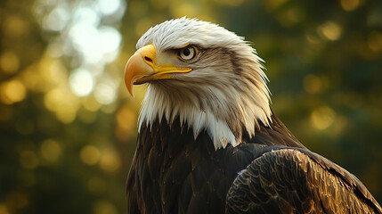 Obraz premium Eagle bird in wildnature, freedom, symbol of America, powerful bird, natureart, wild bird