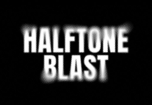Halftone Blast Text Effect
