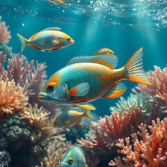 Obraz premium tropical coral reef