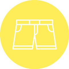 Shorts single vector icon illustration