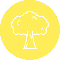 Tree single vector icon illustration