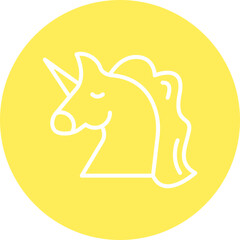 Unicorn single vector icon illustration