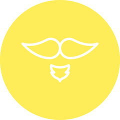 Beard and Moustache I single vector icon illustration