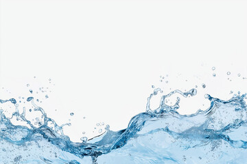 Water Splash on White Background
