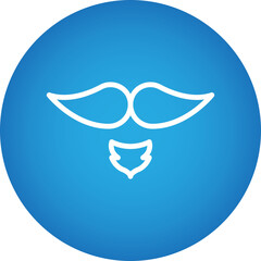 Beard and Moustache I single vector icon illustration
