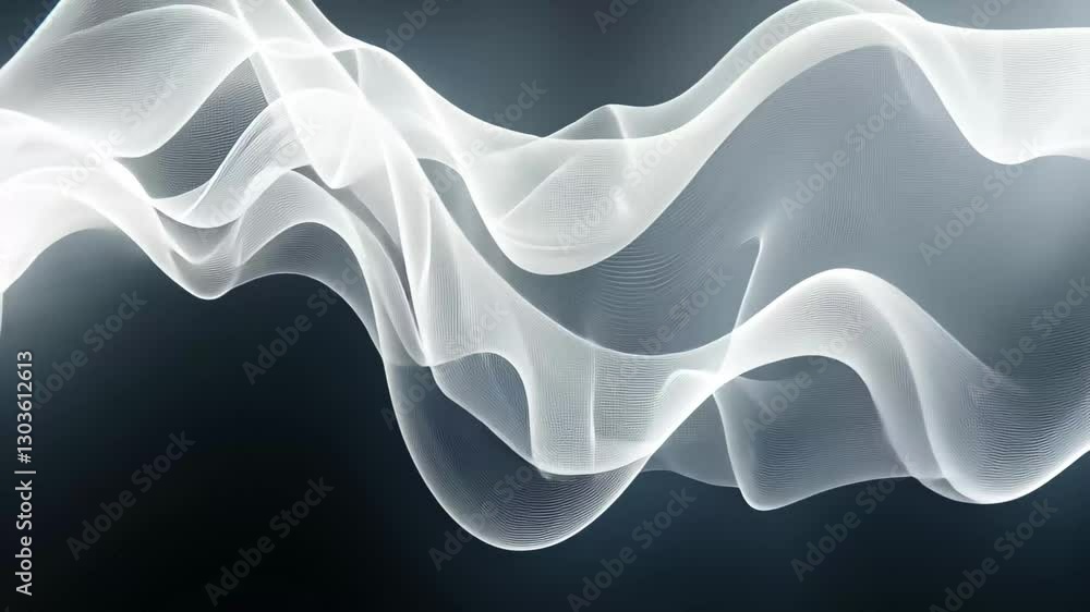 Poster Abstract wave curves create a dynamic visual backdrop for digital presentations, Abstract Wave Curves - ing Video Background with Dynamic Light Effects