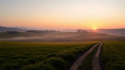 Fototapeta premium sunrise in the countryside