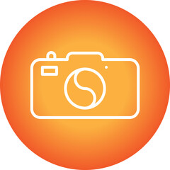 Camera single vector icon illustration