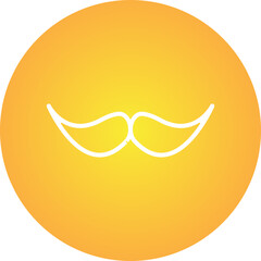 Moustache II single vector icon illustration