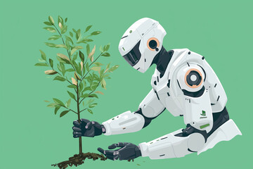 Robot Planting a Tree