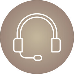 Headphones single vector icon illustration