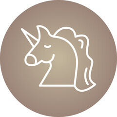 Unicorn single vector icon illustration