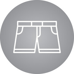 Shorts single vector icon illustration
