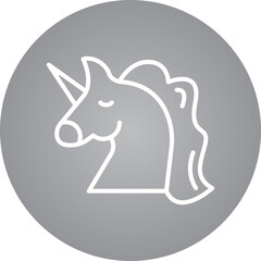 Unicorn single vector icon illustration