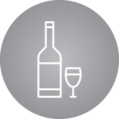Alcohol single vector icon illustration