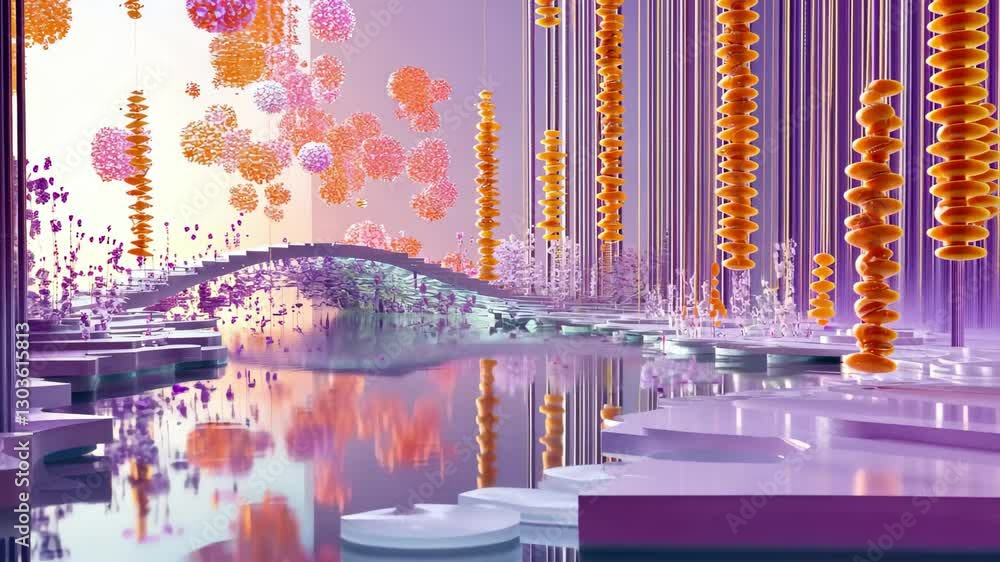 Poster data processing around a dna strand in an abstract digital environment, data processing over dna str