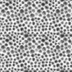 Seamless abstract textured pattern. Black circles on white. Digital brush strokes. Design for textile fabrics, wrapping paper, background, wallpaper, cover