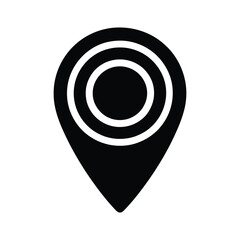 Minimalist Location Pin, GPS Map Marker Vector Design