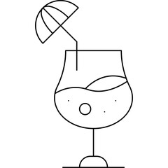 Juice Glass single vector icon illustration