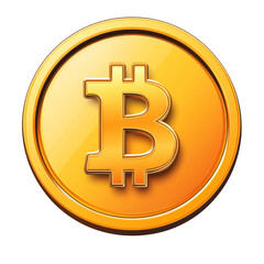 Obraz premium Golden bitcoin symbol representing digital currency in modern economy