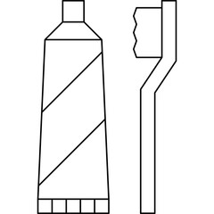 Toothbrush single vector icon illustration