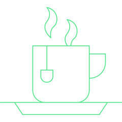 Tea Cup single vector icon illustration