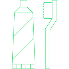 Toothbrush single vector icon illustration