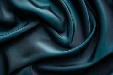 Obraz premium Teal silk fabric texture, draped folds