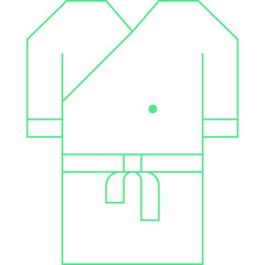 Bath Robe single vector icon illustration