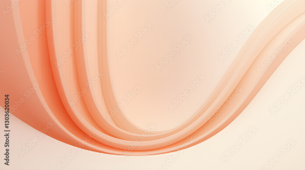 Poster elegant soft flowing peach abstract wave background