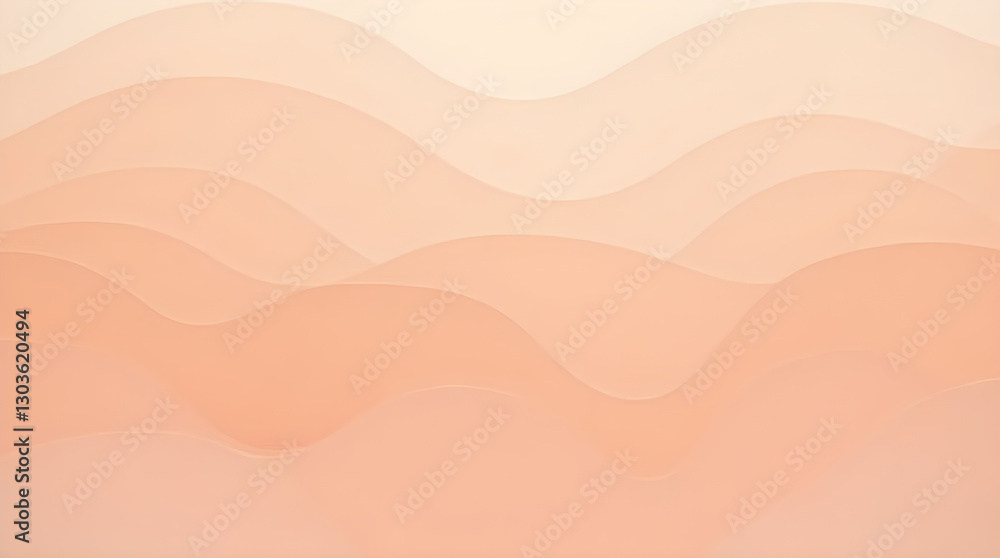 Poster soft peach orange gradient wavy lines texture background