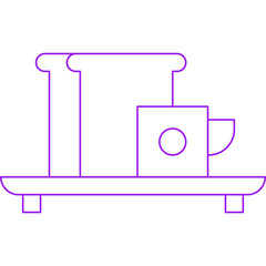 Breakfast single vector icon illustration