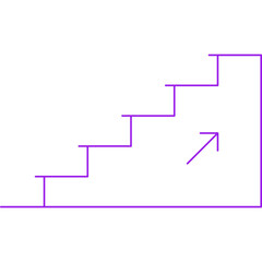 Stairs single vector icon illustration