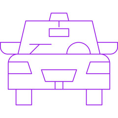 Taxi single vector icon illustration