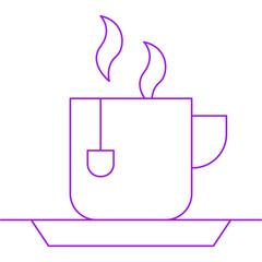 Tea Cup single vector icon illustration
