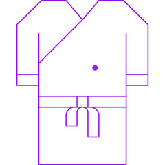 Bath Robe single vector icon illustration