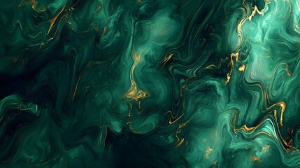 Confused lines in noble emerald green